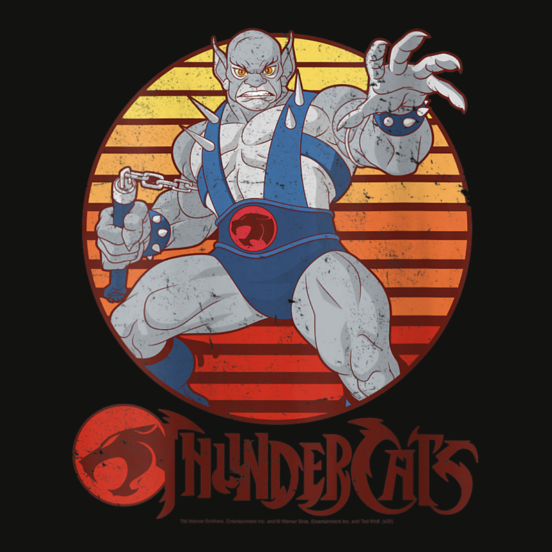 Womens Thundercats Panthro Retro Sunset V Neck T Shirt Scorecard Crop Tee by cm-arts | Artistshot