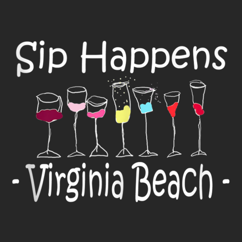 Sip Happens Virginia Beach Funny Vacation Drinking Wine Tank Top Men's T-shirt Pajama Set | Artistshot