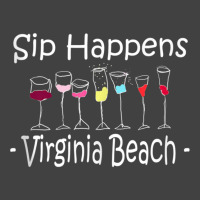 Sip Happens Virginia Beach Funny Vacation Drinking Wine Tank Top Vintage T-shirt | Artistshot