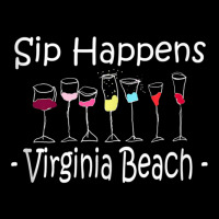 Sip Happens Virginia Beach Funny Vacation Drinking Wine Tank Top Fleece Short | Artistshot