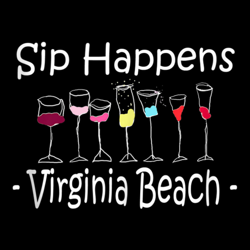 Sip Happens Virginia Beach Funny Vacation Drinking Wine Tank Top Fleece Short | Artistshot