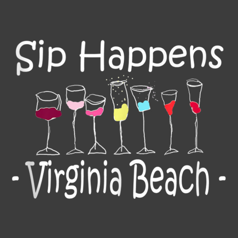 Sip Happens Virginia Beach Funny Vacation Drinking Wine Tank Top Men's Polo Shirt | Artistshot