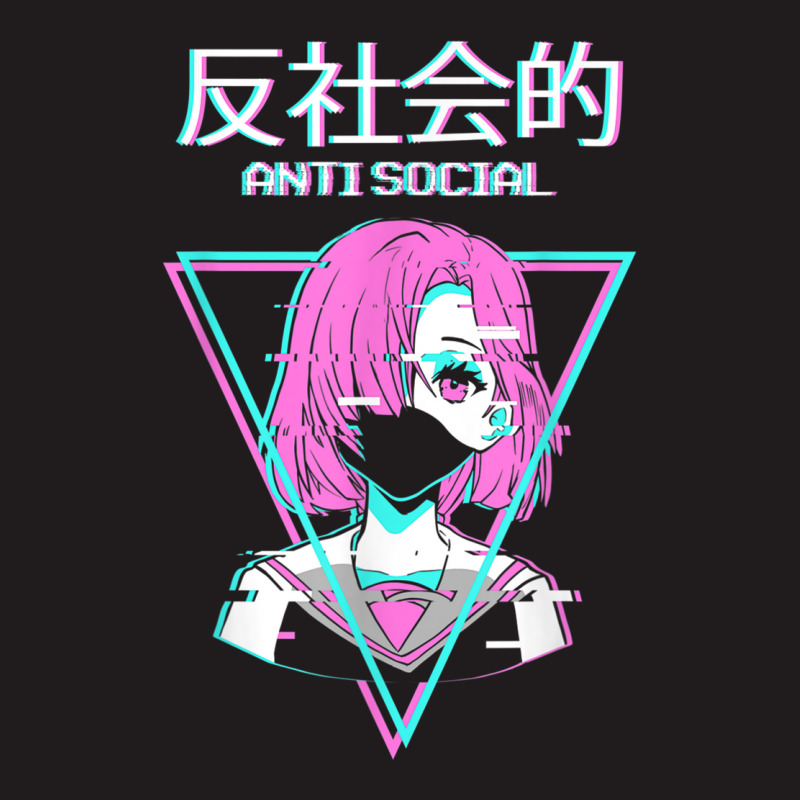 Antisocial Vaporwave Anime Girl Japanese Indie Alt Aesthetic Waist Apron | Artistshot