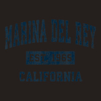 Marina Del Rey California Ca Vintage Sports Design Navy Tank Top | Artistshot