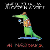 Alligator Investigator Vest Crocodile Animal Funny Story Cropped Hoodie | Artistshot