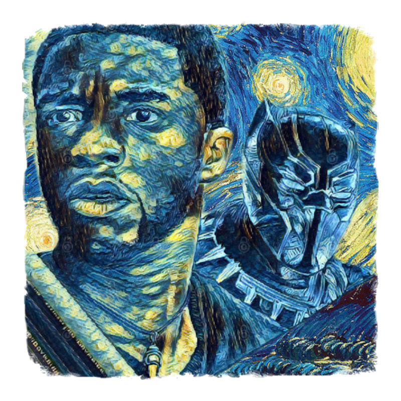 Black Panther Van Gogh V-Neck Tee by cm-arts | Artistshot