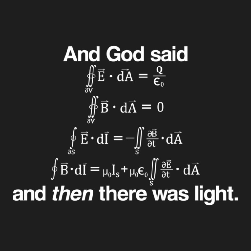 And God Said (maxwell's Equations) Classic T-shirt by ArthurJungbauer | Artistshot