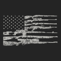 Big American Flag With Machine Guns  2a Flag Shirt 3/4 Sleeve Shirt | Artistshot