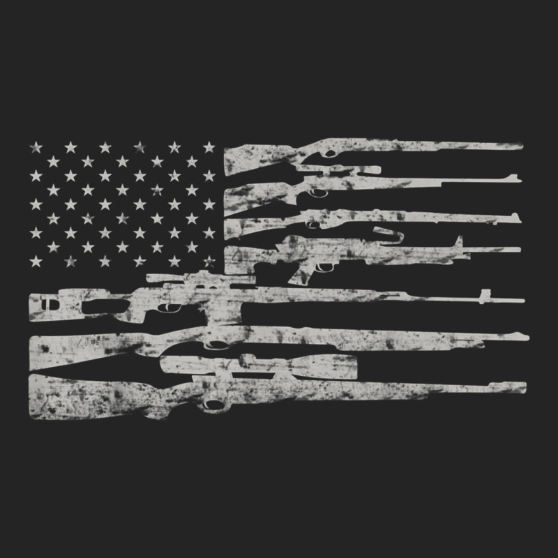 Big American Flag With Machine Guns  2a Flag Shirt 3/4 Sleeve Shirt | Artistshot