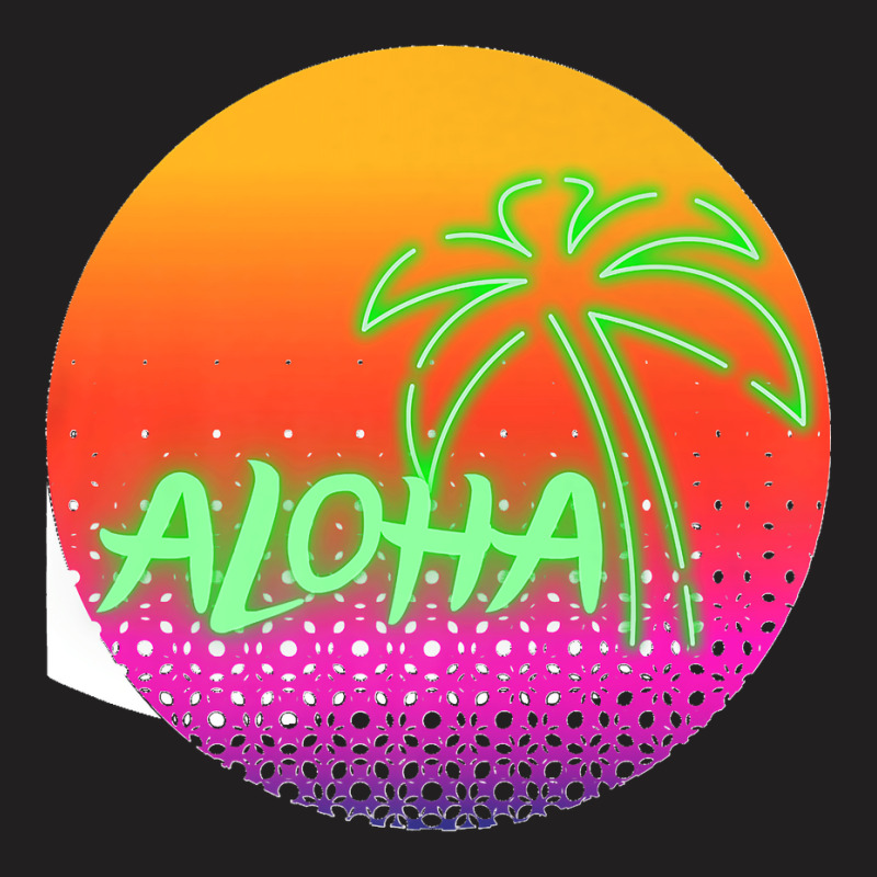 Aloha Hawaii Hawaiian Island Palm Beach Surfboard Sunset Premium T-Shirt by cm-arts | Artistshot