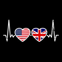 Great Britain Usa Heartbeat British American Flag T Shirt Long Sleeve Shirts | Artistshot