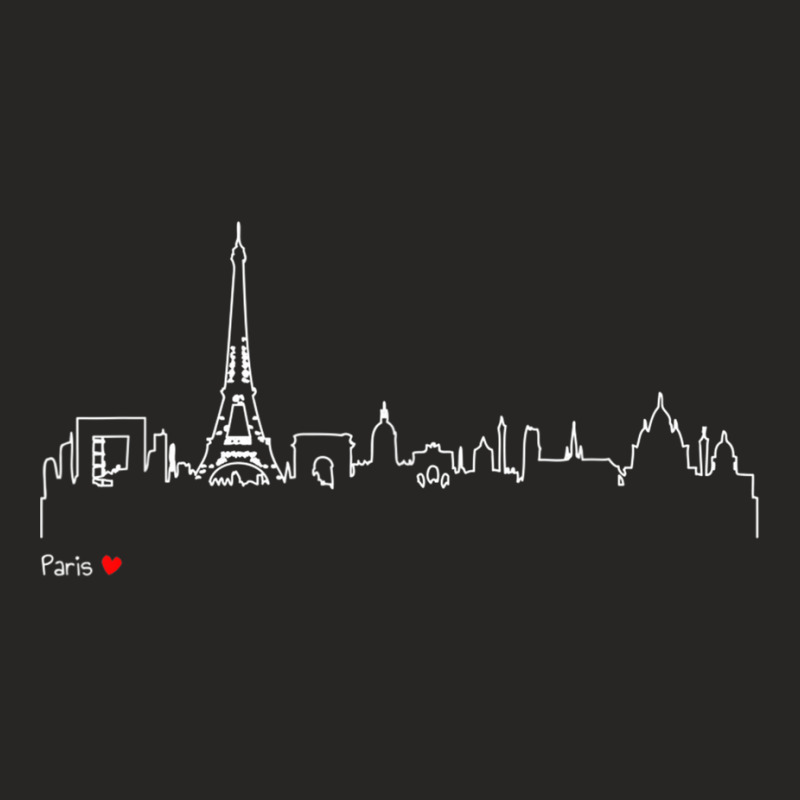 Paris Eiffel Tower Panorama Souvenir Ladies Fitted T-shirt | Artistshot