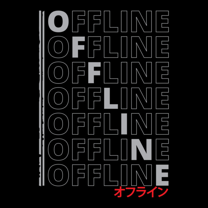 Offline Japanese Katakana Vaporwave Aesthetic Maternity Scoop Neck T-shirt by cm-arts | Artistshot