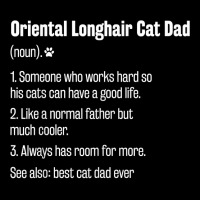 Best Oriental Longhair Cat Dad Ever Definition Funny T Shirt Adjustable Cap | Artistshot