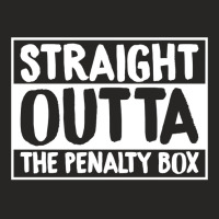 Straight Outta The Penalty Box Funny Ice Hockey Graphic Tee Pullover H Ladies Fitted T-shirt | Artistshot