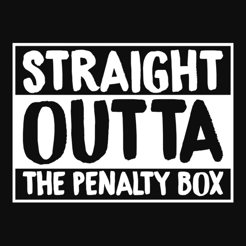 Straight Outta The Penalty Box Funny Ice Hockey Graphic Tee Pullover H Crop Top by montistd | Artistshot