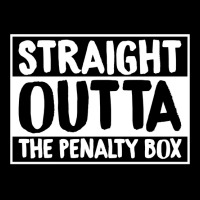 Straight Outta The Penalty Box Funny Ice Hockey Graphic Tee Pullover H Cropped Sweater | Artistshot