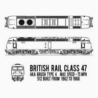 British Rail Class 47 Brush Type 4 Locomotive Blueprint T Shirt T-shirt | Artistshot