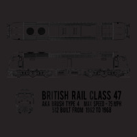 British Rail Class 47 Brush Type 4 Locomotive Blueprint T Shirt Vintage Cap | Artistshot