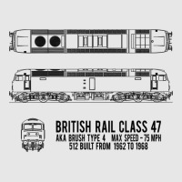 British Rail Class 47 Brush Type 4 Locomotive Blueprint T Shirt Unisex Jogger | Artistshot