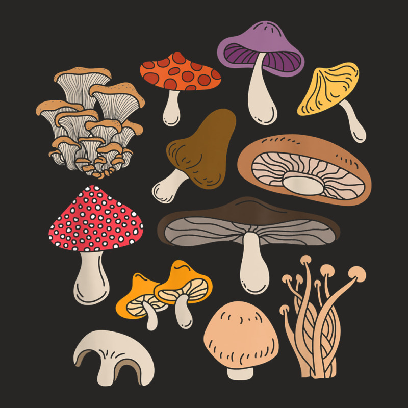 Mushroom Foraging Mycology Fungi Mycologist T Shirt Ladies Fitted T-Shirt by caneypga | Artistshot