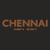 India City Coordinates   Chennai T Shirt Ladies Fitted T-shirt | Artistshot