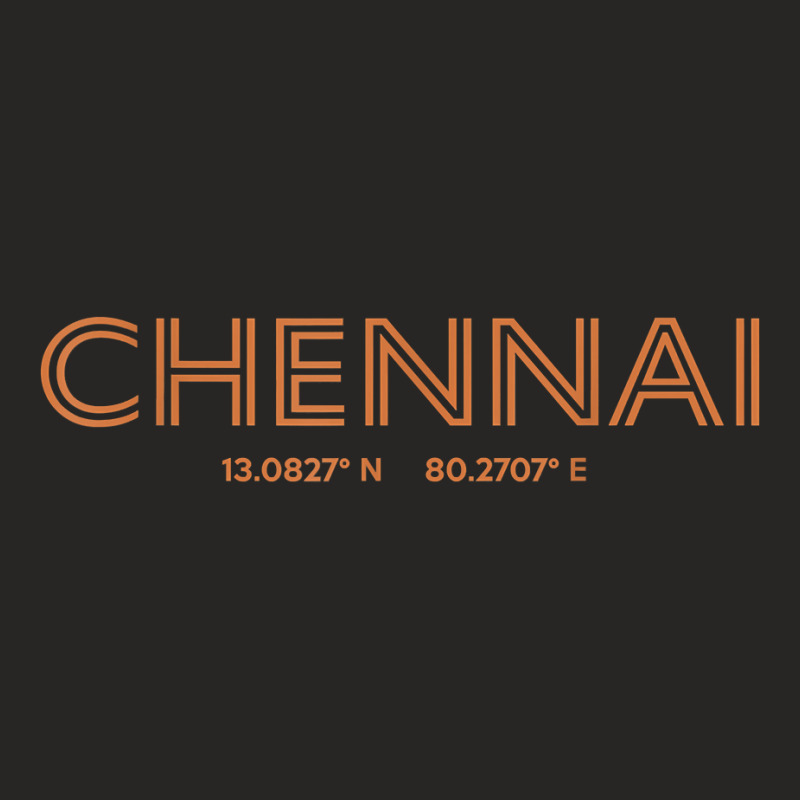 India City Coordinates   Chennai T Shirt Ladies Fitted T-Shirt by cm-arts | Artistshot