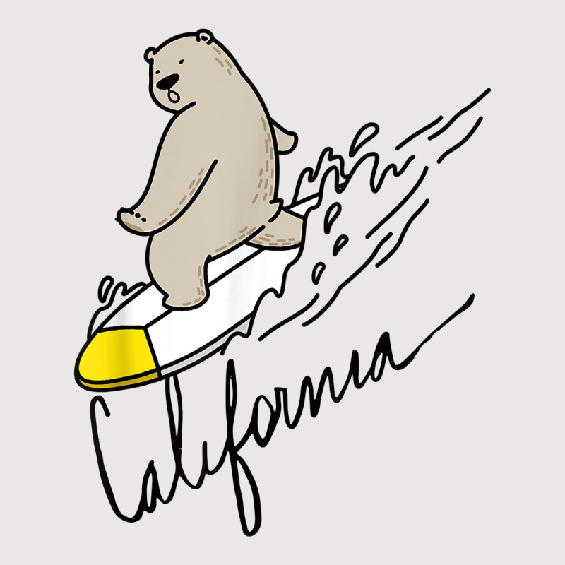 Cute Bear Surfing Tee California Bear State Flag Cali Love T Shirt Pocket T-Shirt by cm-arts | Artistshot