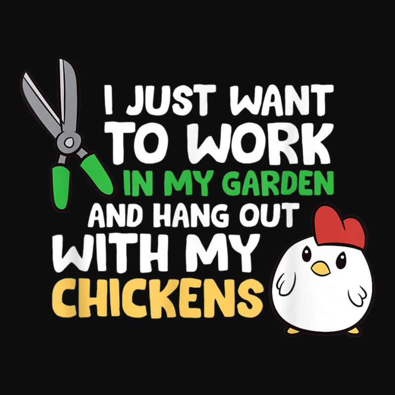 I Just Want To Work In Garden And Hang Out With My Chickens T Shirt Crop Top by cm-arts | Artistshot