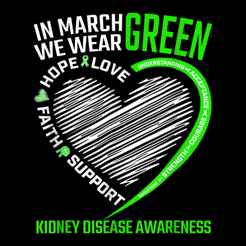 Love Hope Faith March We Wear Green Kidney Disease Awareness T Shirt Baby Beanies | Artistshot