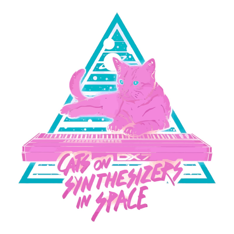 Cats On Synthesizers In Space - Neon T-shirt Stainless Steel Water Bottle | Artistshot