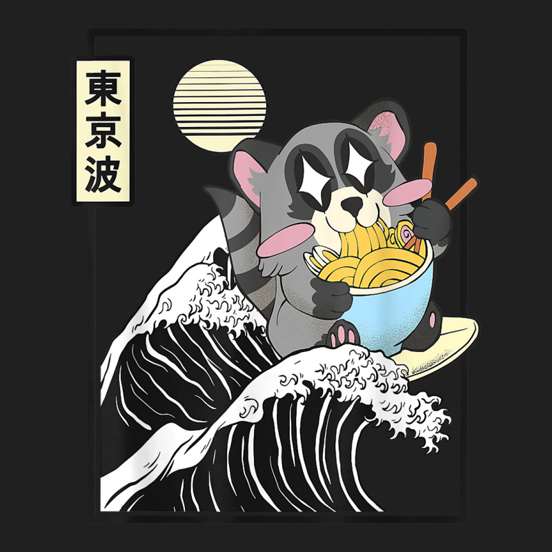 Raccoon Eating Ramen Japanese Waves Anime Minimal Kawaii T Shirt Ladies Polo Shirt by cm-arts | Artistshot