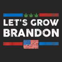 Let's Grow Brandon Cannabis Marijuana Legalization Us Flag T Shirt Ladies Fitted T-shirt | Artistshot