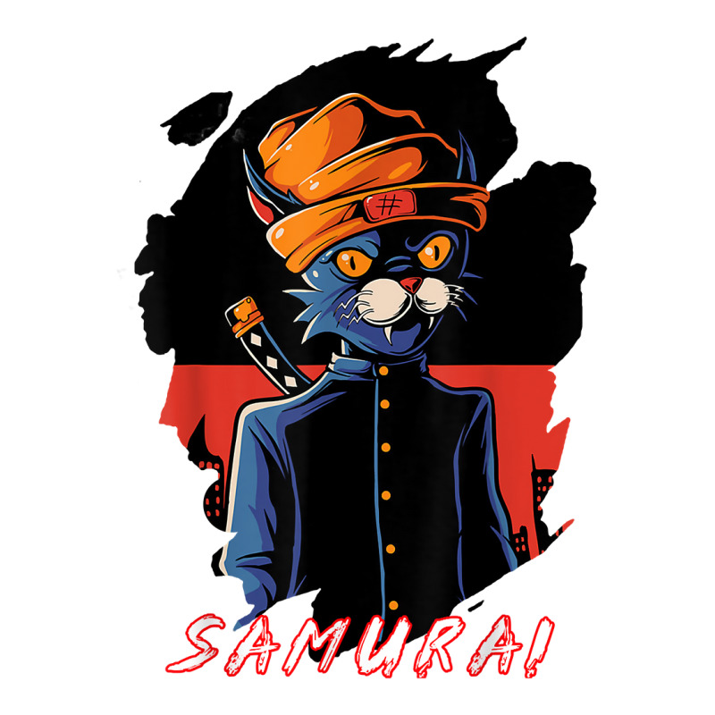 Japanese Anime Samurai Cat Lover Aesthetic Vintage Funny Art T Shirt Sticker | Artistshot