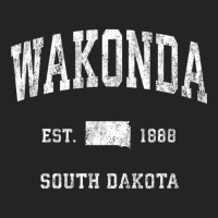 Wakonda South Dakota Sd Vintage Athletic Sports Design T Shirt 3/4 Sleeve Shirt | Artistshot