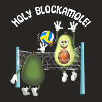 Holy Blockamole! Guacamole Player Blocker Volleyball T Shirt Ladies Fitted T-shirt | Artistshot