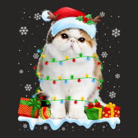 Exotic Shorthair Cat Christmas Lights Funny Cat Lover Xmas T Shirt Ladies Fitted T-shirt | Artistshot