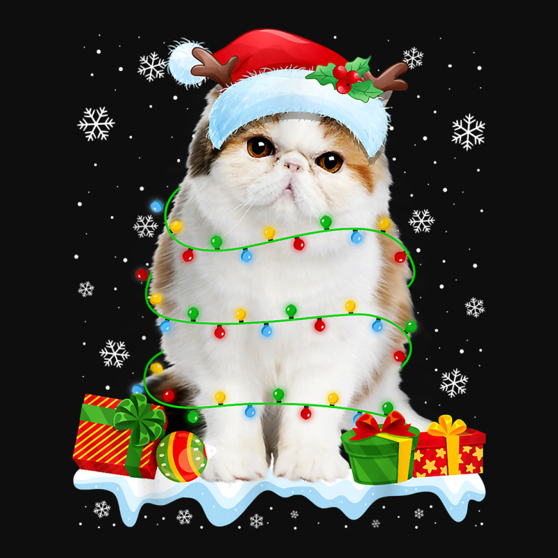 Exotic Shorthair Cat Christmas Lights Funny Cat Lover Xmas T Shirt Crop Top by cm-arts | Artistshot