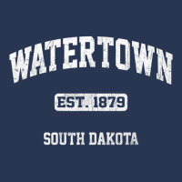 Watertown South Dakota Sd Vintage State Athletic Style T Shirt Ladies Denim Jacket | Artistshot