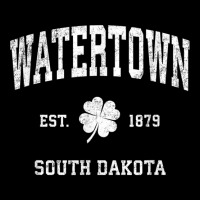 Watertown South Dakota Vintage Shamrock Sports T Shirt Long Sleeve Baby Bodysuit | Artistshot