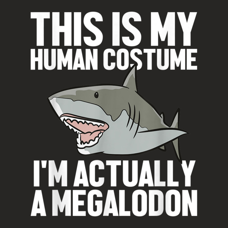 Megalodon Shark Gift Megaladon Alive Im Really A Megalon Ladies Fitted T-Shirt by TiffaneyAitchison | Artistshot