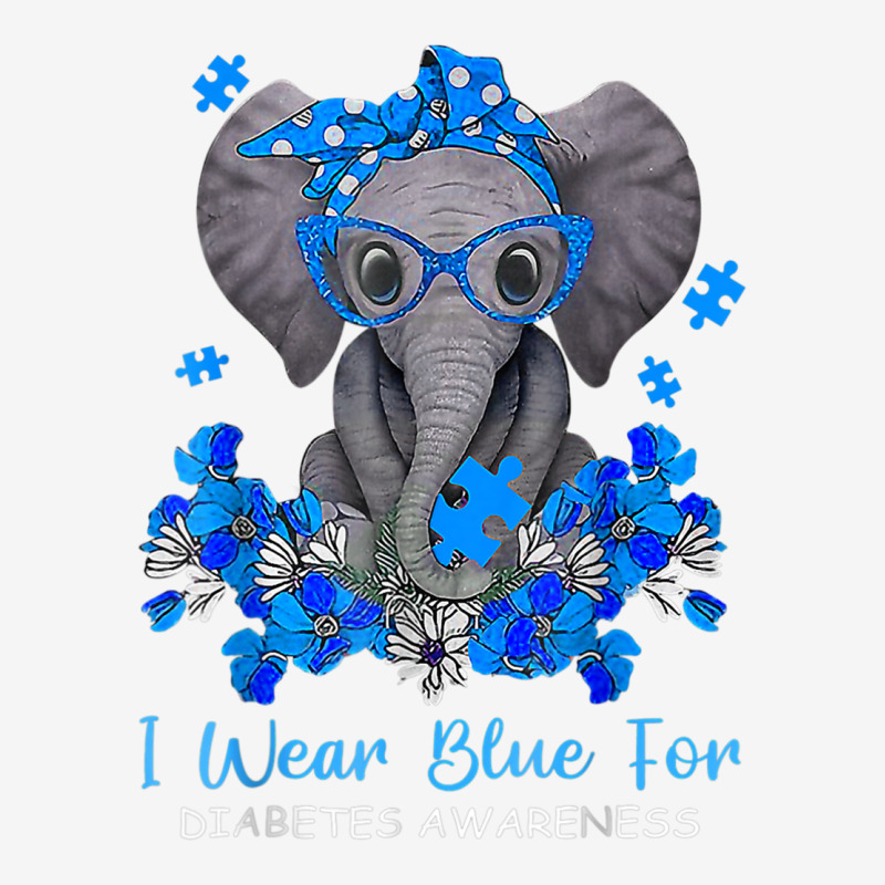 I Wear Blue For Diabetes Awareness Elephant Warrior Women T Shirt Graphic Youth T-shirt | Artistshot