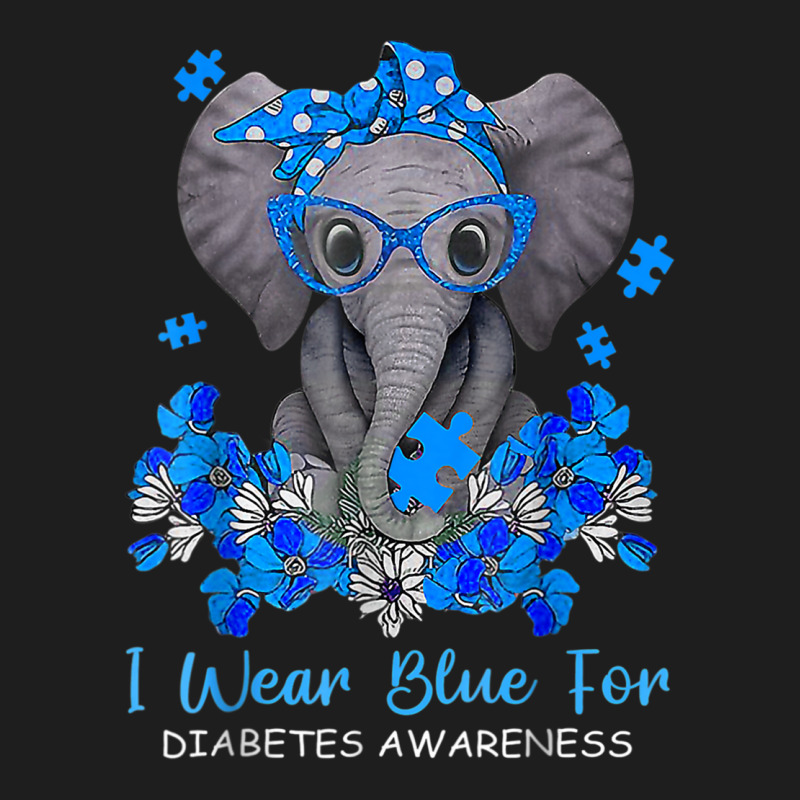 I Wear Blue For Diabetes Awareness Elephant Warrior Women T Shirt Classic T-shirt | Artistshot