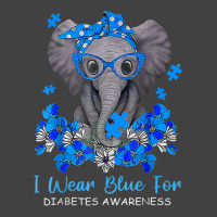 I Wear Blue For Diabetes Awareness Elephant Warrior Women T Shirt Vintage T-shirt | Artistshot