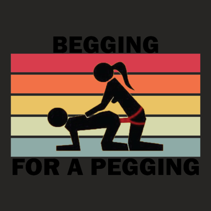 Begging For A Pegging Dominatrix Mistress Bdsm Pegged Ladies Fitted T-Shirt by cm-arts | Artistshot