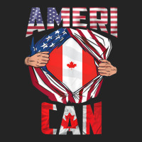 Useh Cdn Maple Leaf Half Canadian Half American Flag Us Eh Tank Top 3/4 Sleeve Shirt | Artistshot