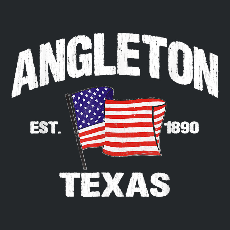 Angleton Texas Tx Usa Stars & Stripes Vintage Style Crewneck Sweatshirt by LUISRTORRES | Artistshot