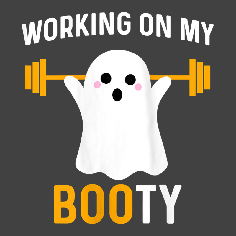 Womens Working On My Booty Funny Halloween Workout Gym Squat Tank Top Vintage T-Shirt by cm-arts | Artistshot