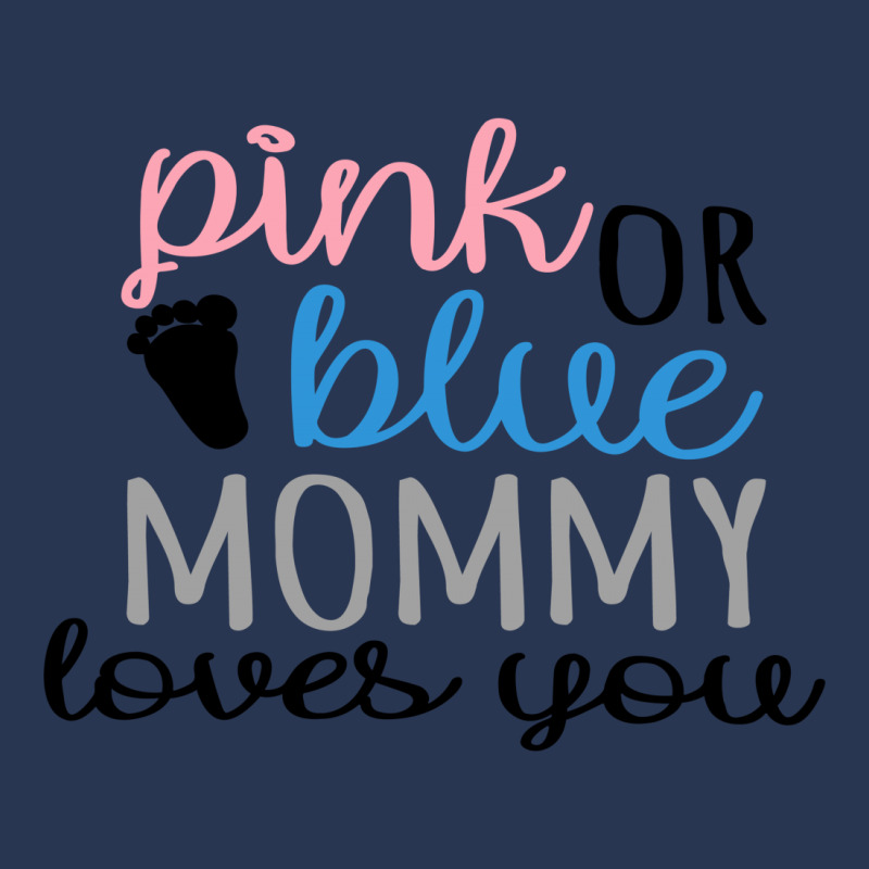 Pink Or Blue Mommy Loves You Ladies Denim Jacket by honeysuckle | Artistshot