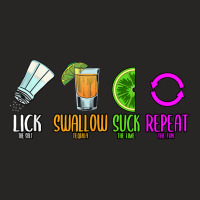 Lick Swallow Suck Repeat Tequila Cinco De Mayo Ladies Fitted T-shirt | Artistshot